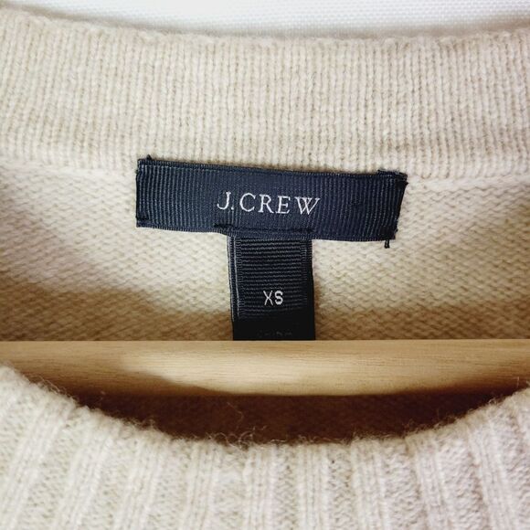 J. CREW 100% Wool Taupe And Beige Colorblock Zippers Sweater - Picture 3 of 10